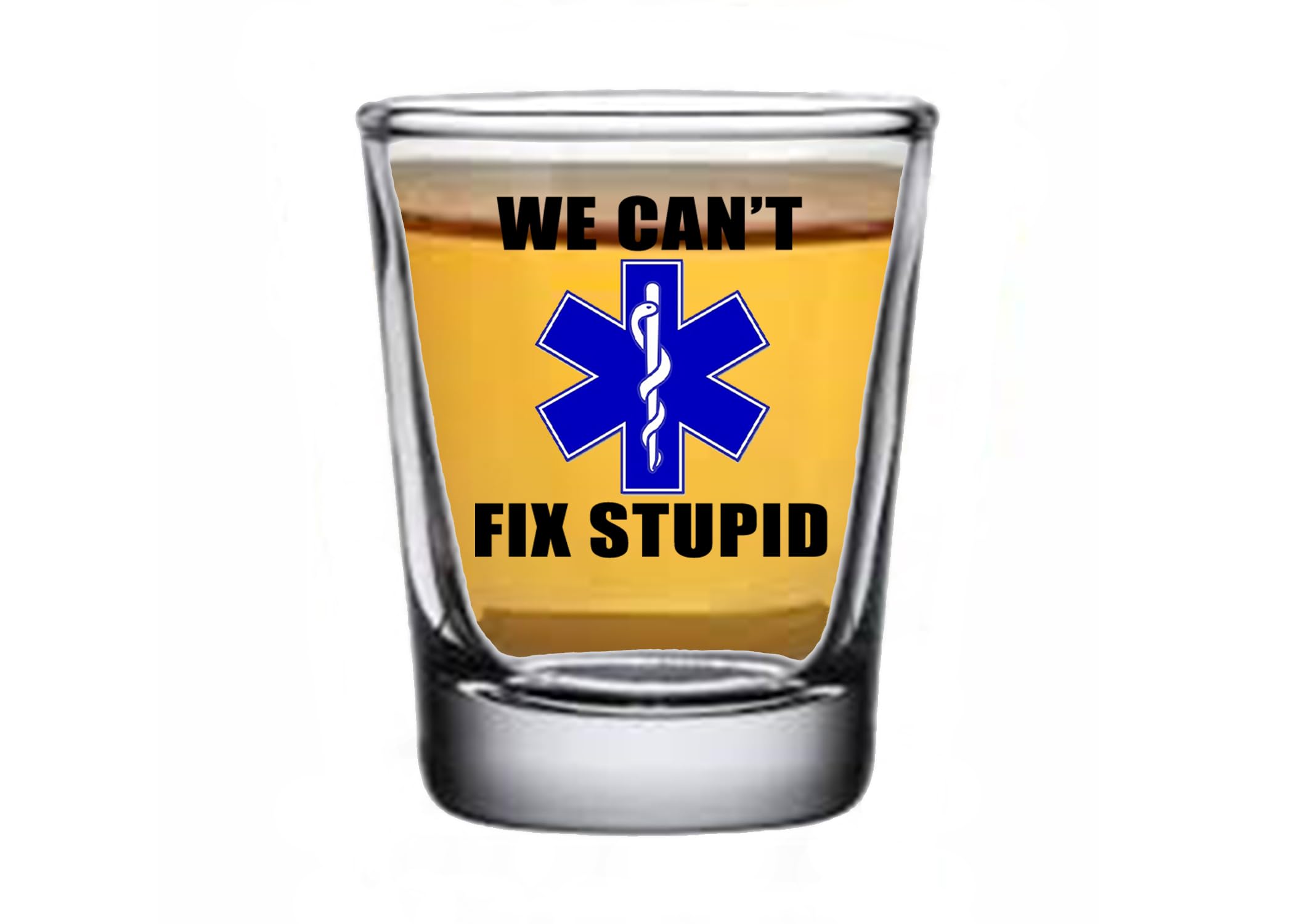 Rogue River Tactical humorous EMT gift shot glass ideal for party conversations.