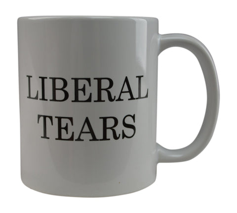 Rogue River Tactical Liberal Tears mug back view, perfect gag gift.