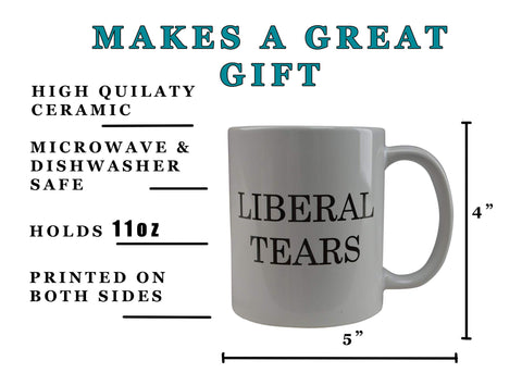 Rogue River Tactical Liberal Tears mug top view, ideal for desk breaks.