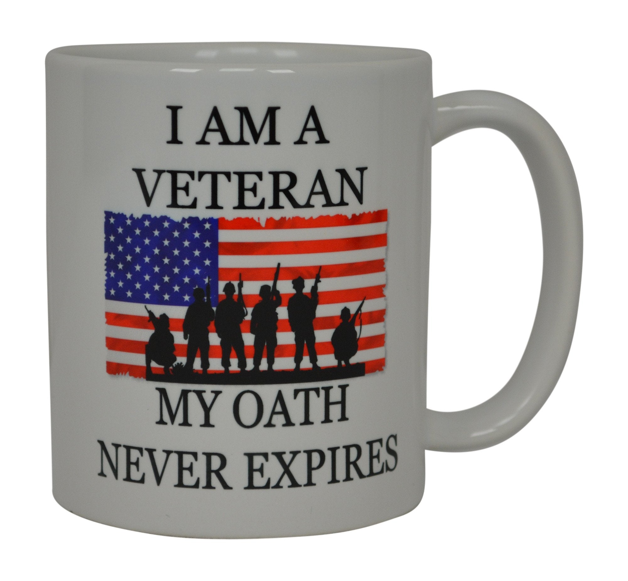 Rogue River Tactical veteran gift mug features the flag design, ideal for veteran gifts