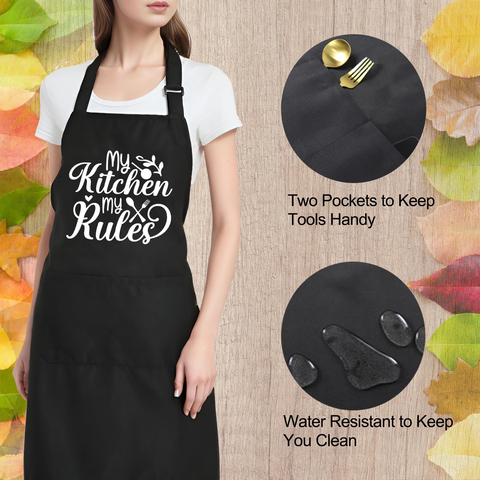 Rokasreke two-pocket design apron, keeps essentials organized.