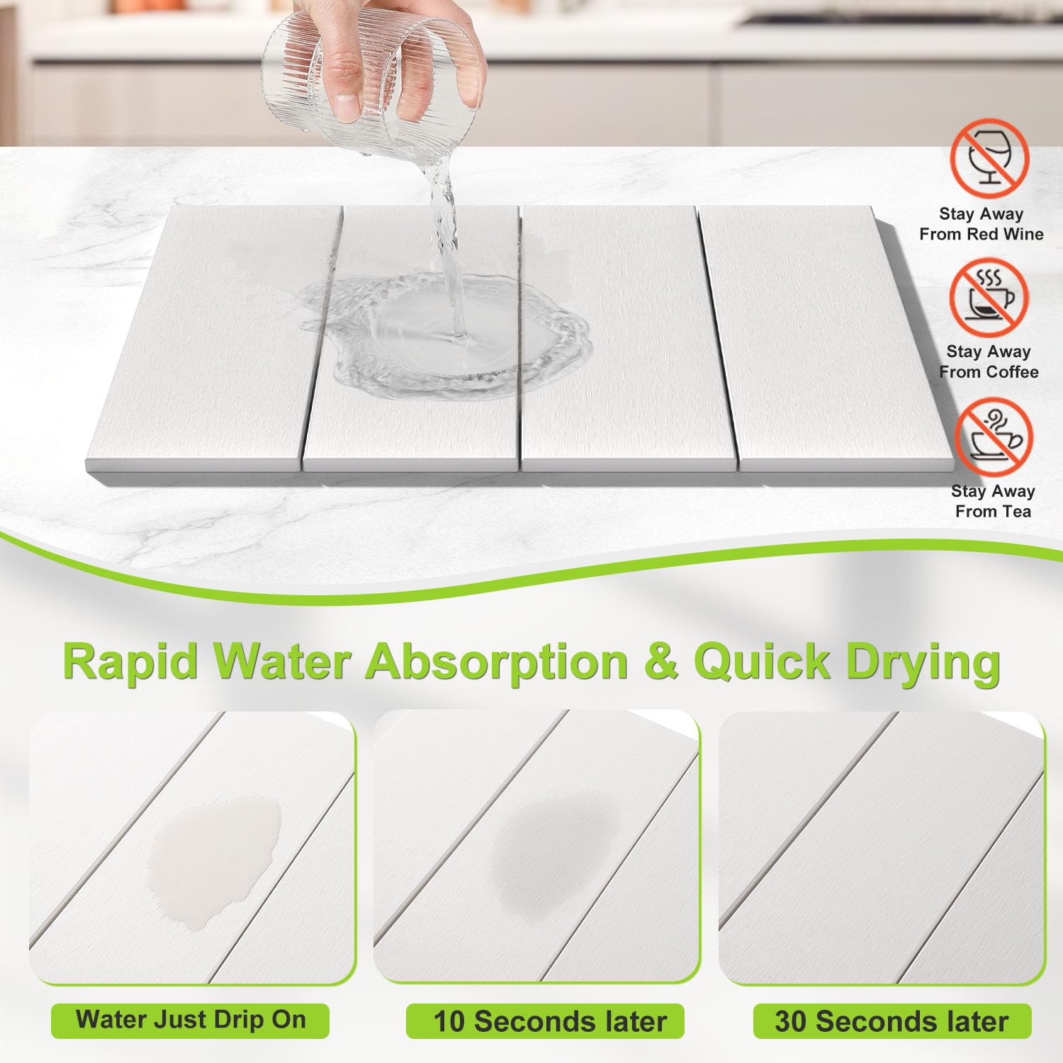 ROLENTIC foldable drying mat compact storage design saves counter space.