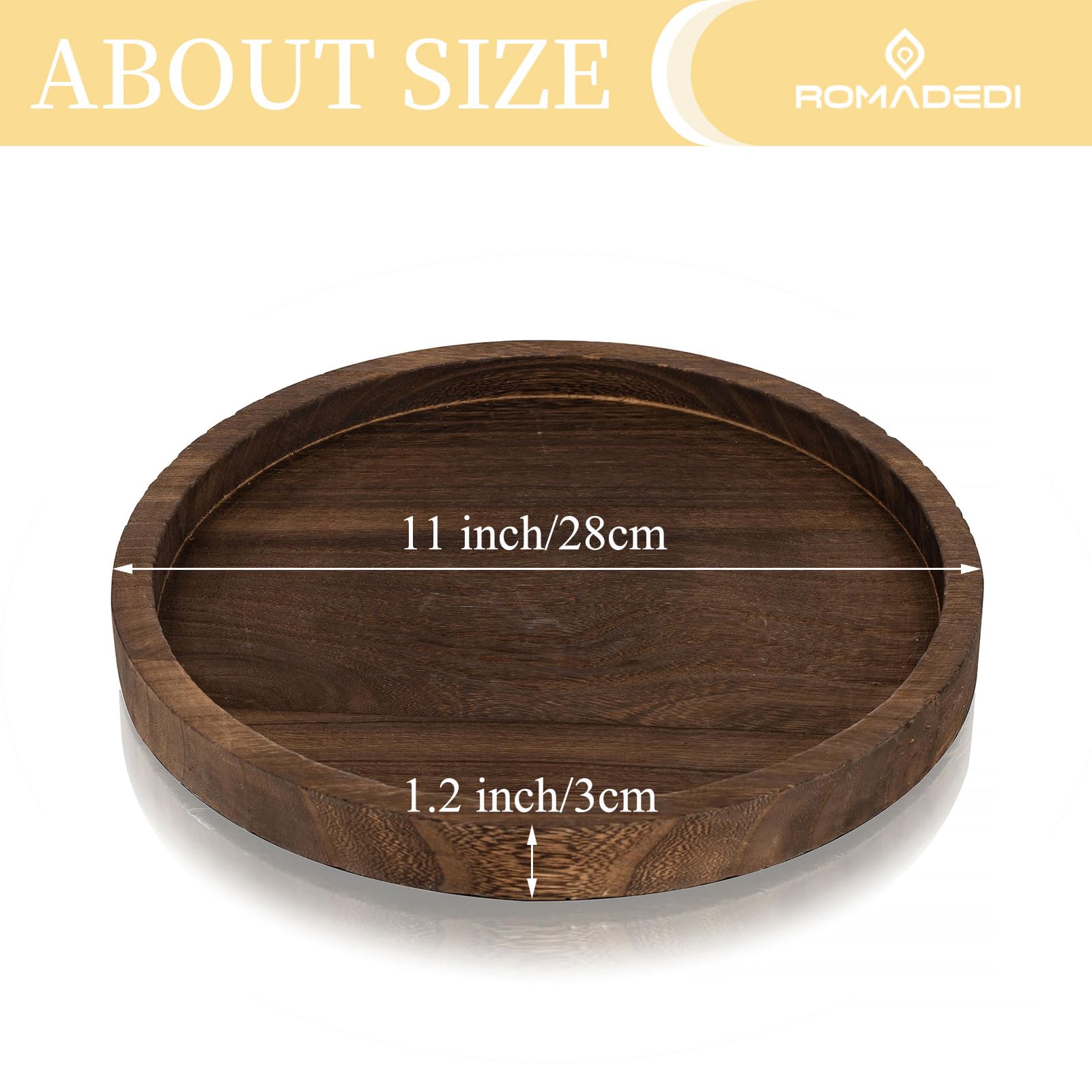 Romadedi wood tray creates DIY centerpieces with flowers and candles.