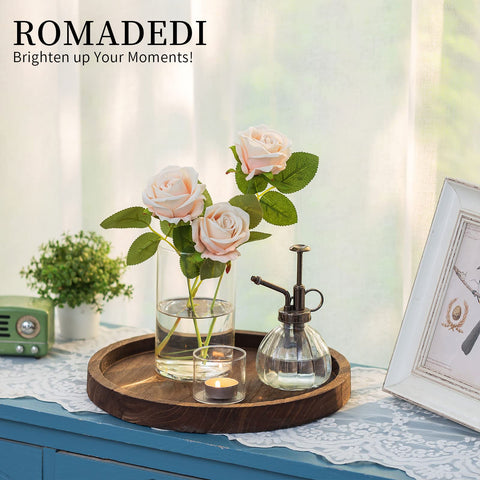 Romadedi small rustic tray perfect as coffee table centerpiece base.