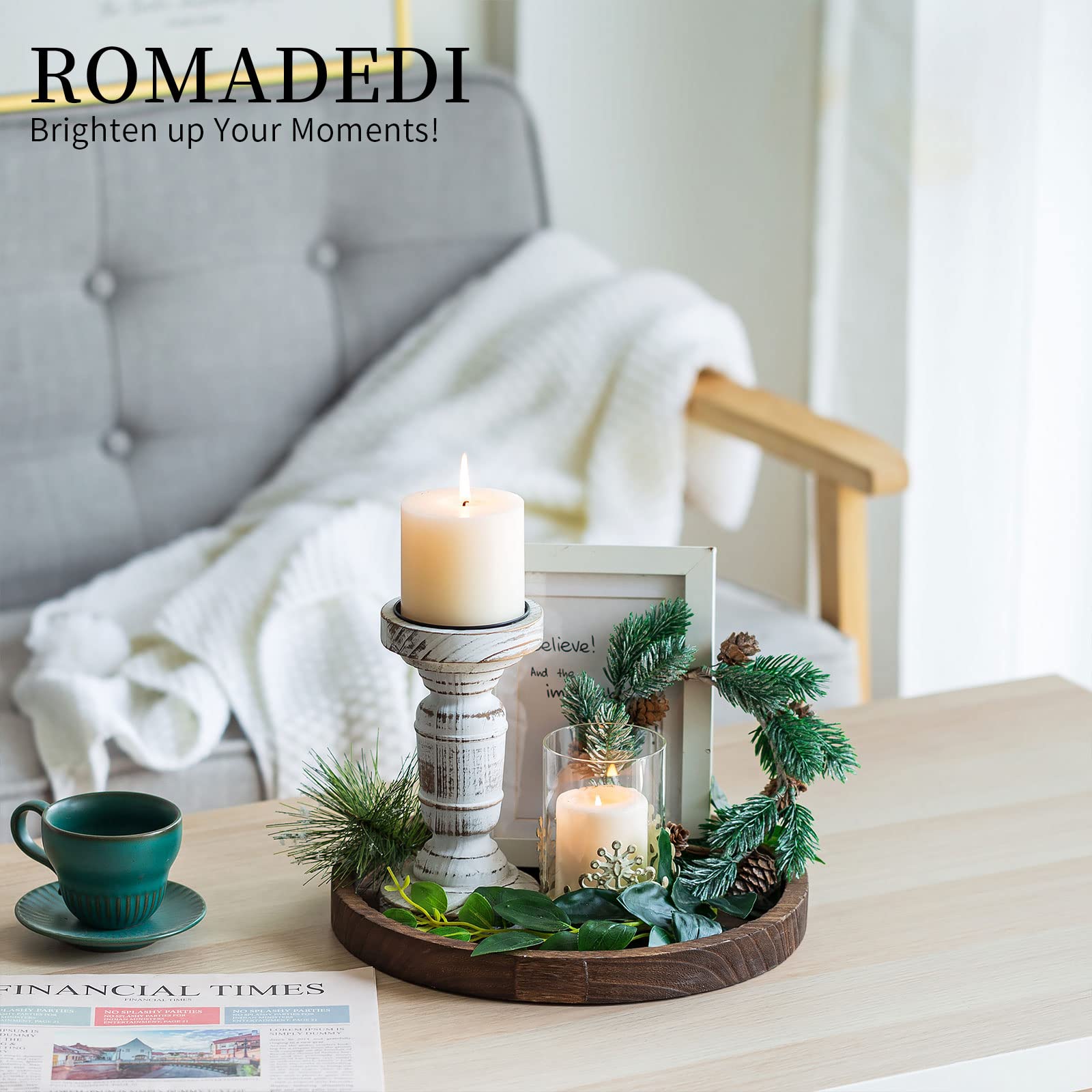 Romadedi decorative tray fits dining table or mantle for organized decor.