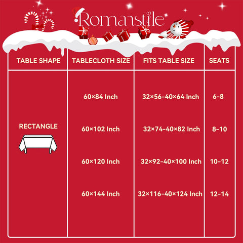 Romanstile Christmas table cover ideal for Eve and parties.