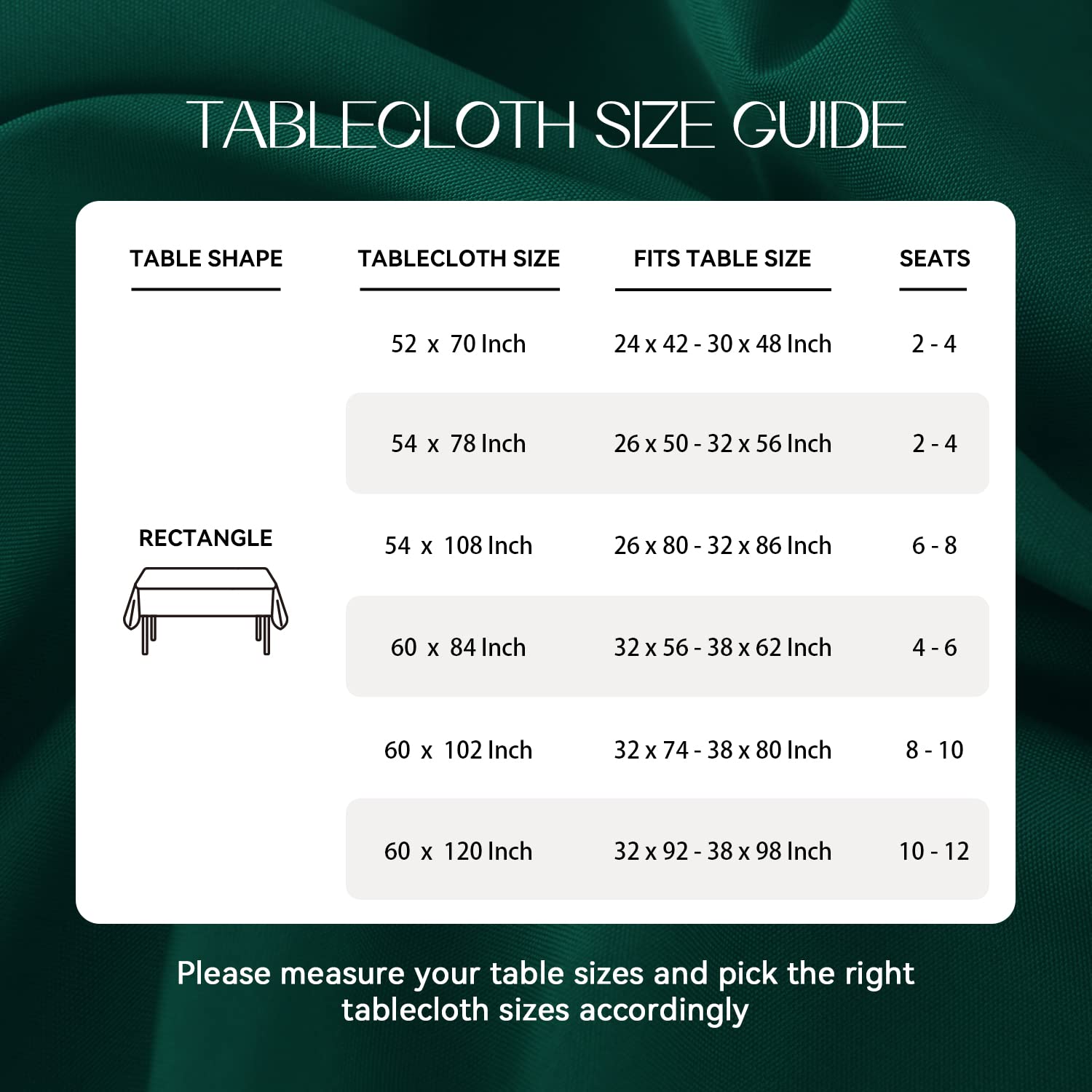 Romanstile Christmas rectangle tablecloth with hemmed edges for clean lines.