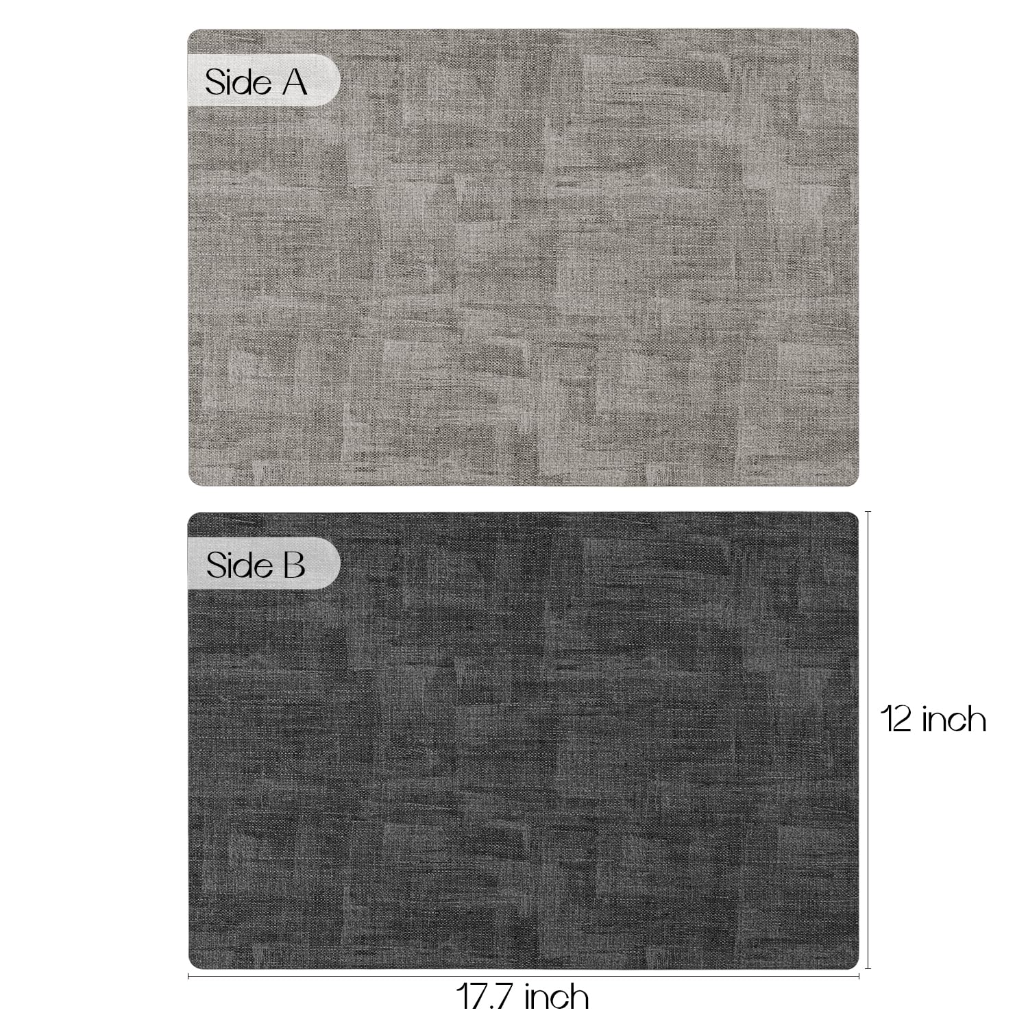 Romanstile heat-resistant faux leather placemats protect tables from hot dishes.