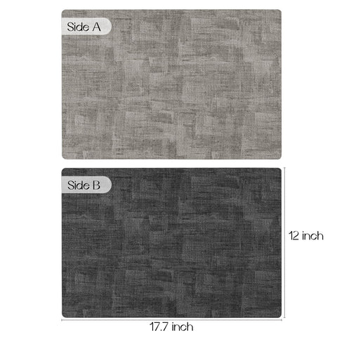 Romanstile heat-resistant faux leather placemats protect tables from hot dishes.