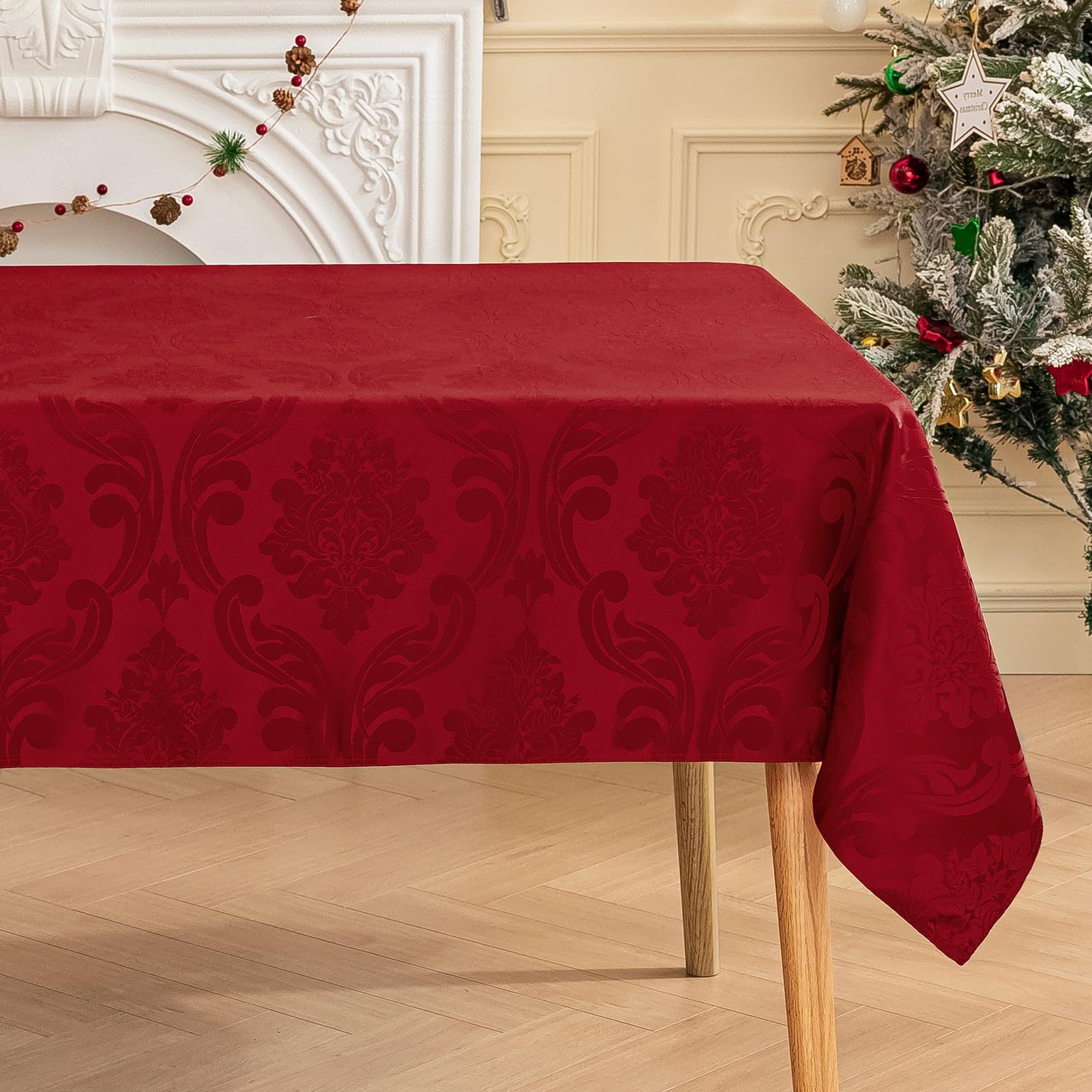 Romanstile 60x144 tablecloth fits larger tables for generous festive coverage.