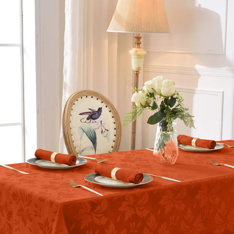 Romanstile burnt-orange color adds warmth to holiday dinners.