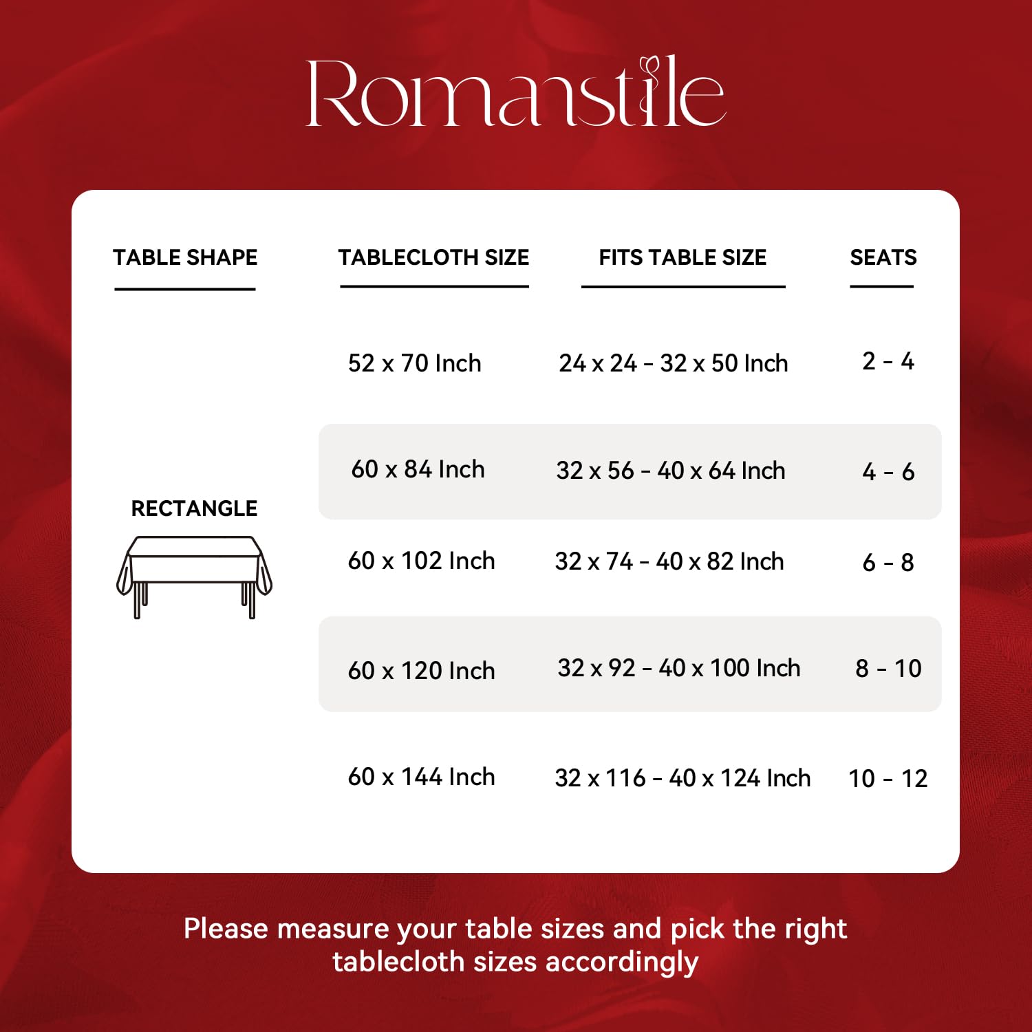 Romanstile Valentine jacquard tablecloth is machine washable for convenient care