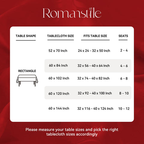 Romanstile Valentine jacquard tablecloth is machine washable for convenient care