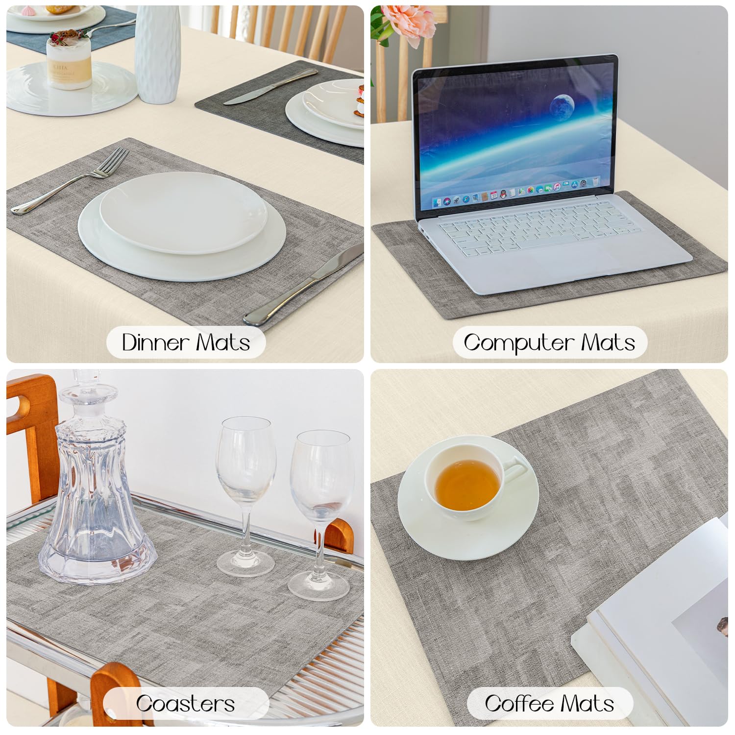 Romanstile waterproof and oil-proof design shields your table from spills.