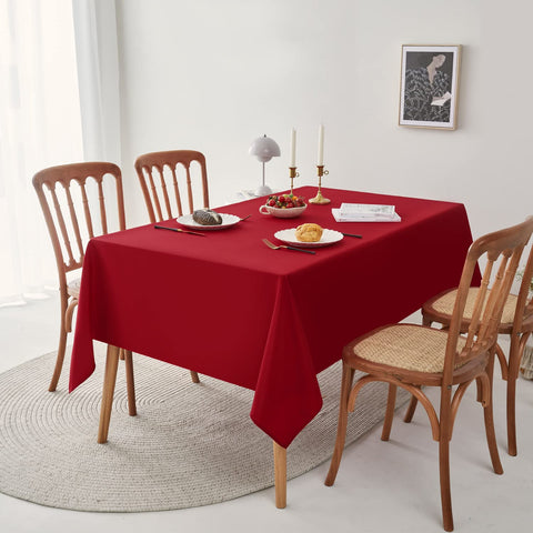 Romanstile waterproof spill-proof tablecloth protecting surfaces during meals.
