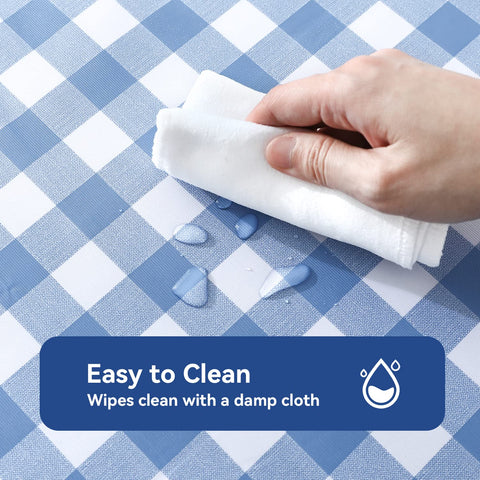 Romanstile waterproof vinyl tablecloth protects surfaces and resists spills during picnics.