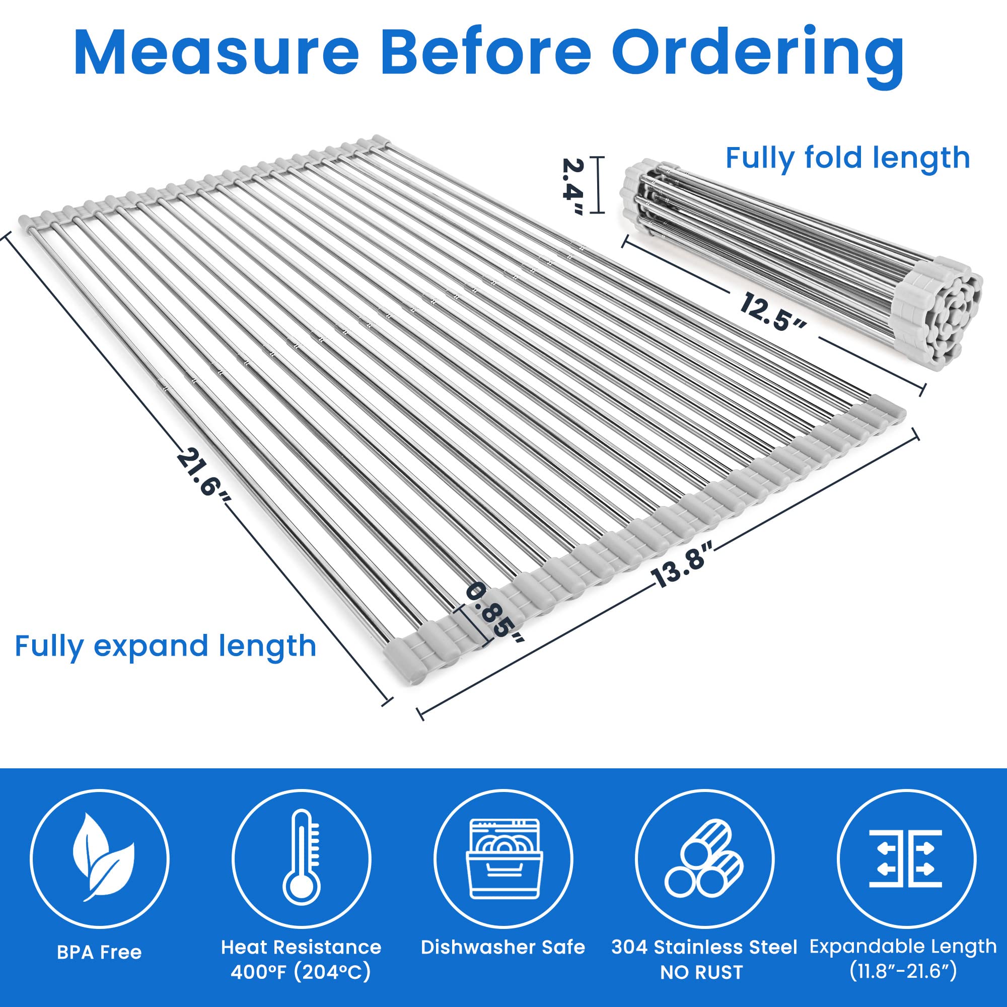 romise over-sink drying mat folds away to save counter space