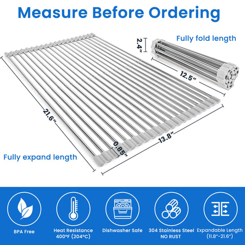 romise over-sink drying mat folds away to save counter space