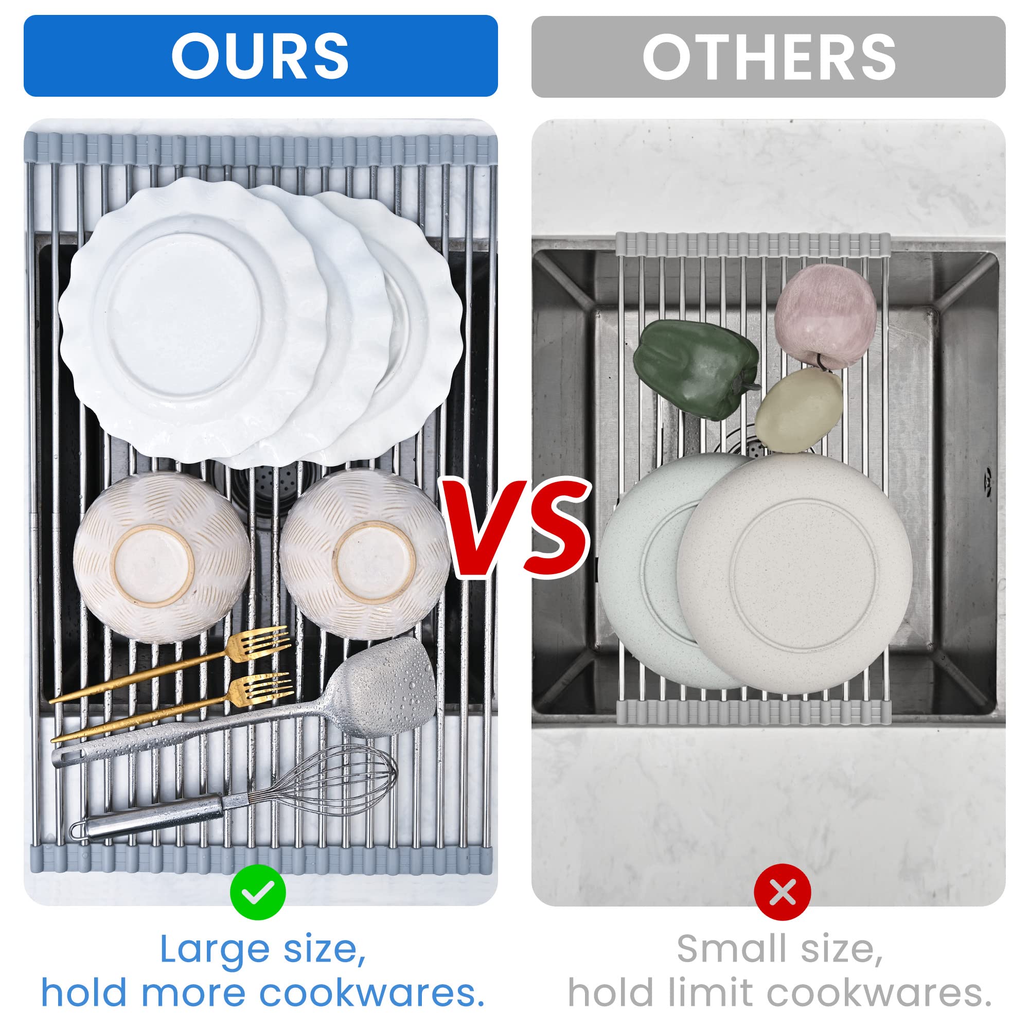 romise silicone-wrapped rack is heat resistant for kitchen prep