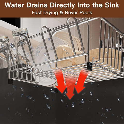 Romision water-drain-grid, rear view, water empties directly into sink.