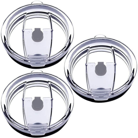 Rommeka 12oz lid front view showing clear, spillproof design