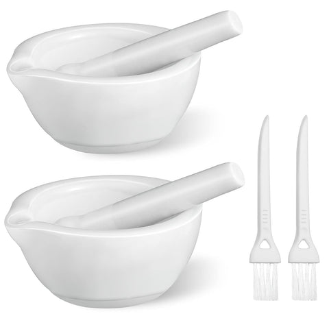 Romooa mini porcelain mortar 60mm for precise spice grinding
