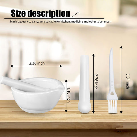 Romooa porcelain pestle 60mm for efficient herb crushing