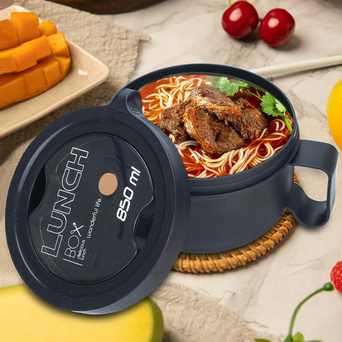 Ronanemon ramen bowl with soft-grip handle for easy microwave removal.