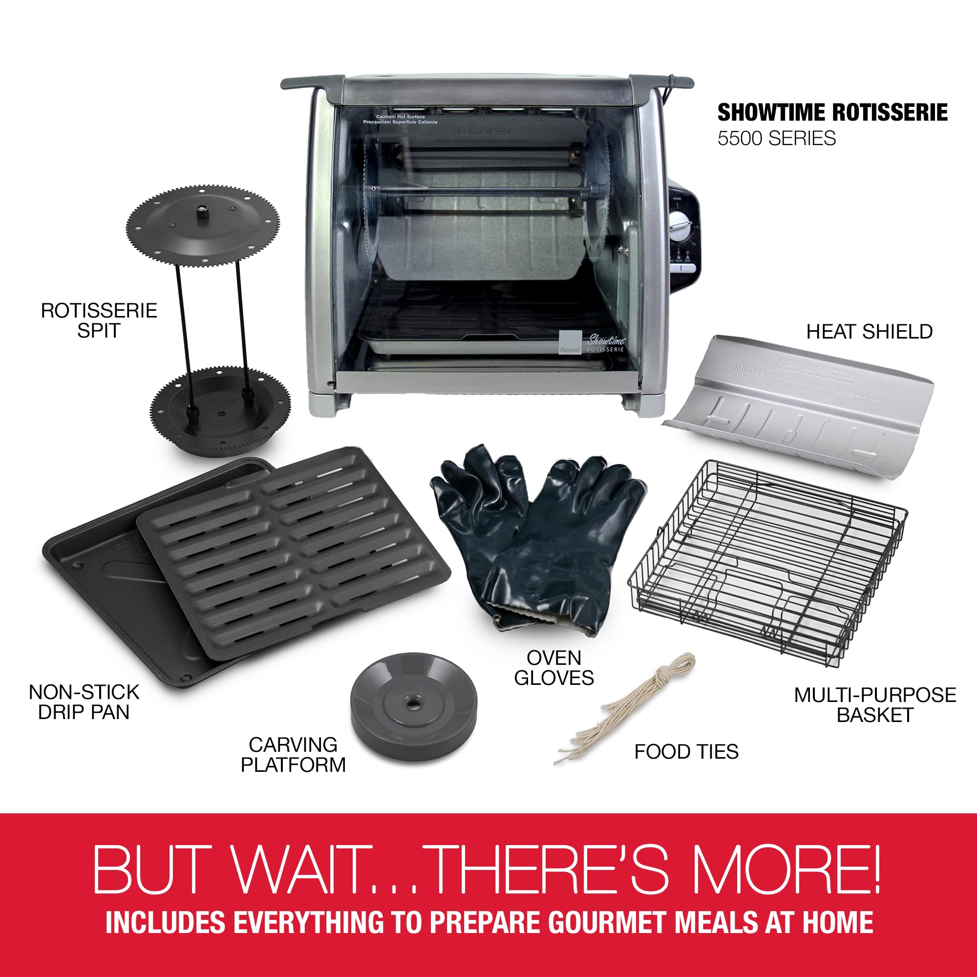 Ronco rotation timer and auto shut-off help prevent overcooking.