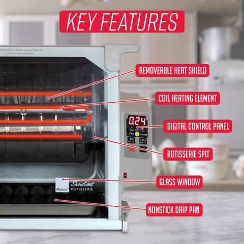 Ronco ST5000PLAT multi-purpose basket enables roasting veggies and burgers