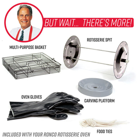 Ronco ST5000PLAT self-basting rotation seals juices during cooking
