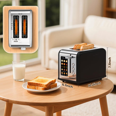 RONGBEST 2-Slice Toaster daily-use design streamlines morning toast routines.