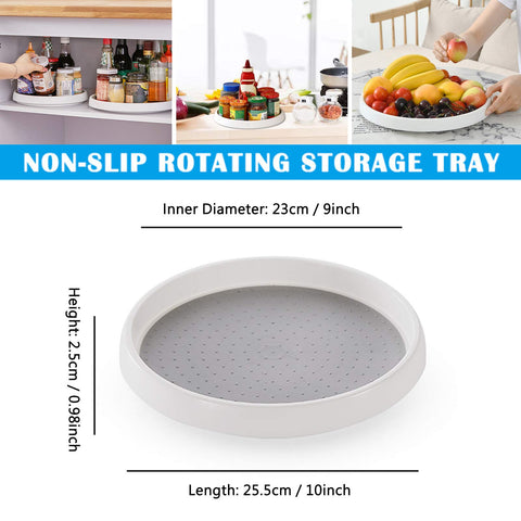 Roninkier 10inch lazy-susan helps condiments stay neat and easy to reach.