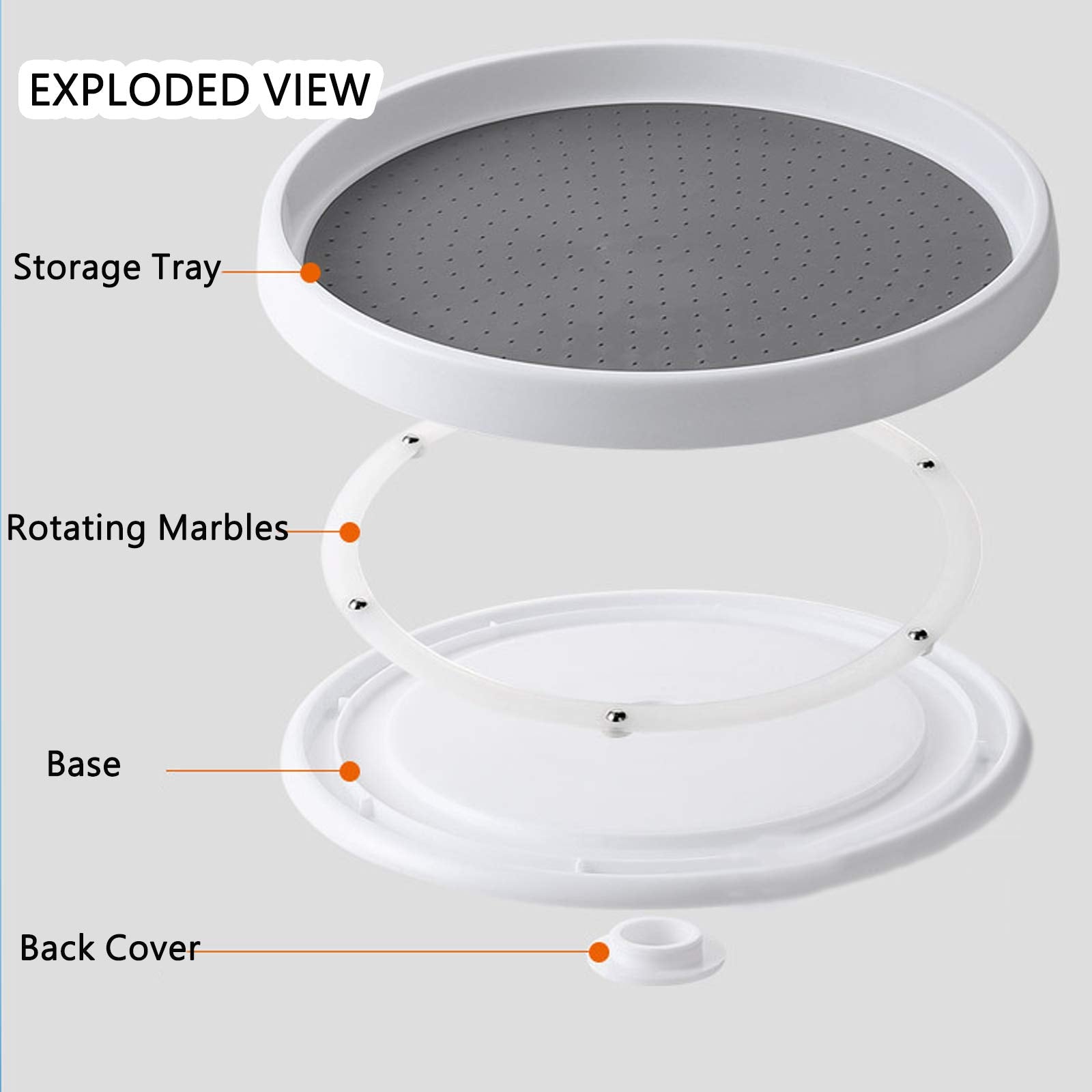 Roninkier 304 stainless-steel balls enable smooth 360-degree rotation.