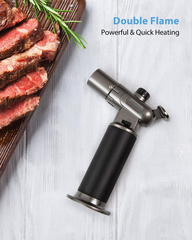 RONXS Torch Lighter shows continuous flame lock for steady browning