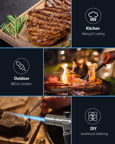 RONXS torch ideal for creme brulee, barbecue, and DIY projects
