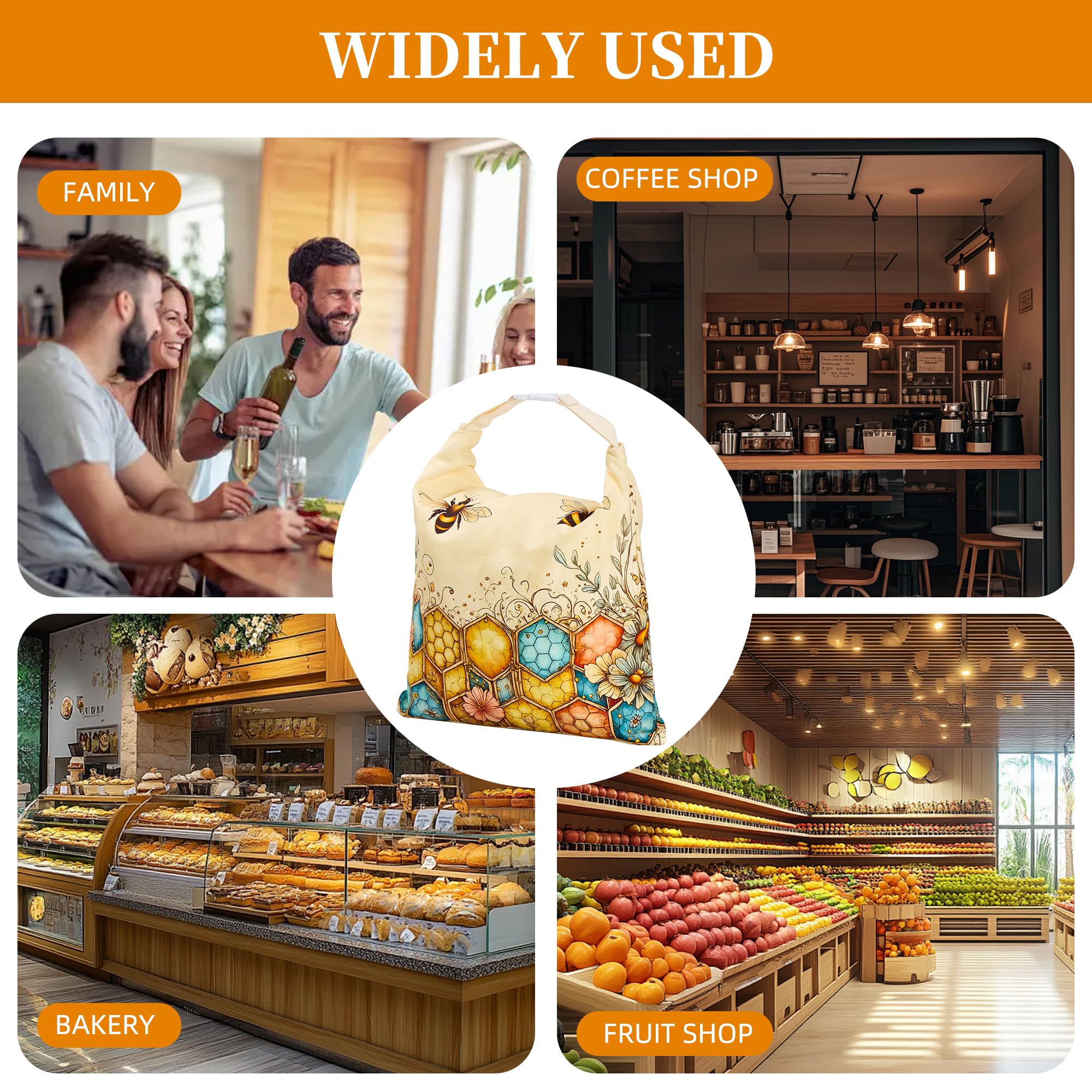Ronxzas beeswax bread bag easy cleaning after use with cool water