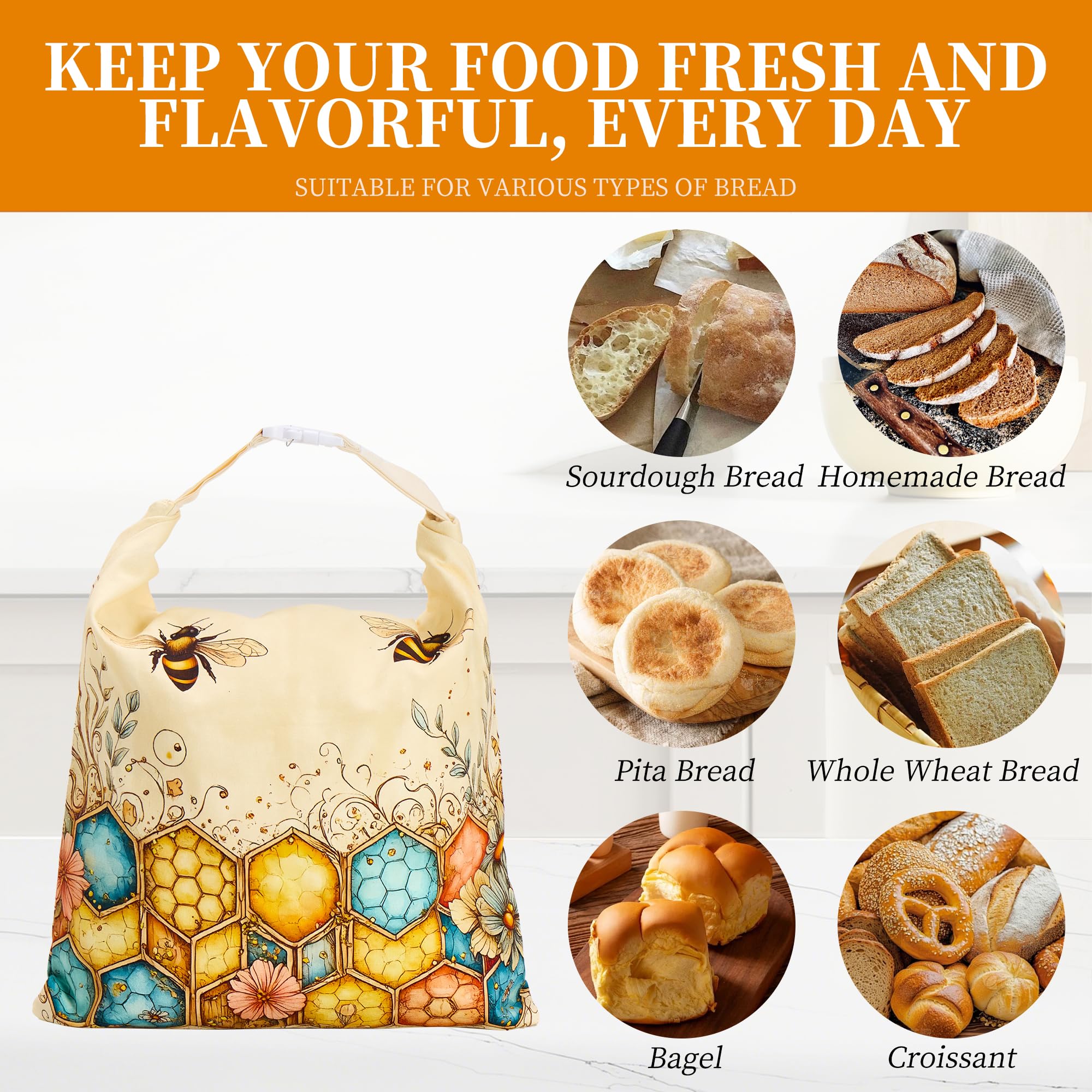 Ronxzas beeswax bread bag in use shows crust protection while keeping crumb texture intact