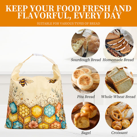 Ronxzas beeswax bread bag in use shows crust protection while keeping crumb texture intact