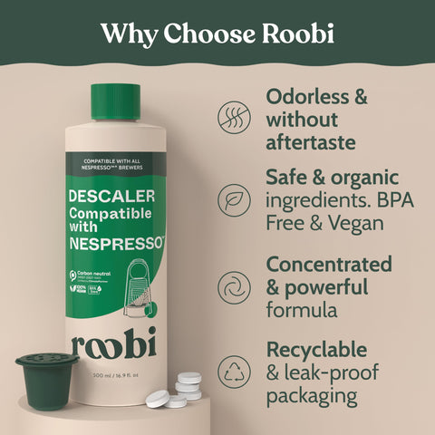 Roobi descaling process inside machine demonstrates interior cleaning action
