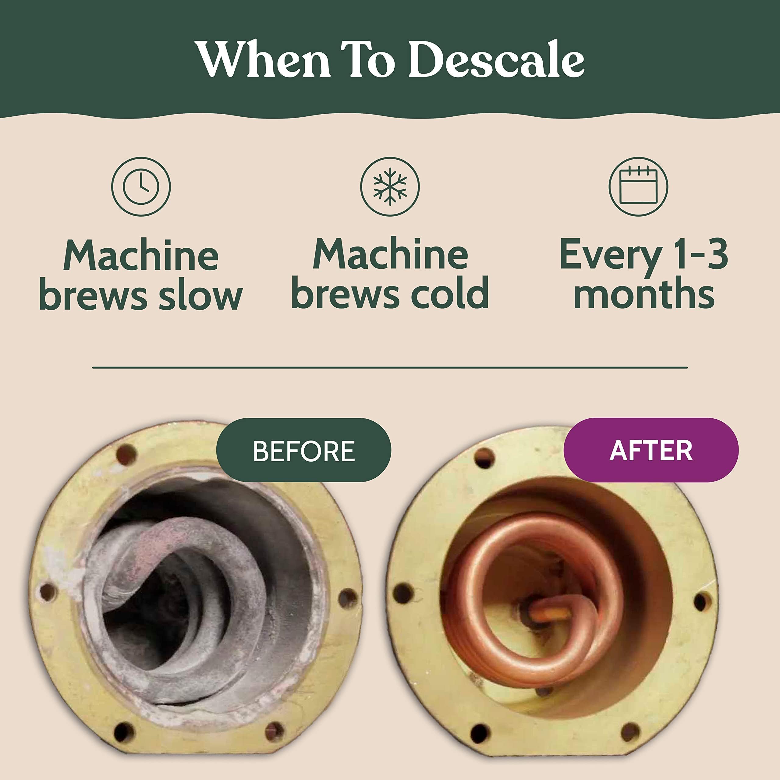 Roobi descaling steps guide for home espresso care.
