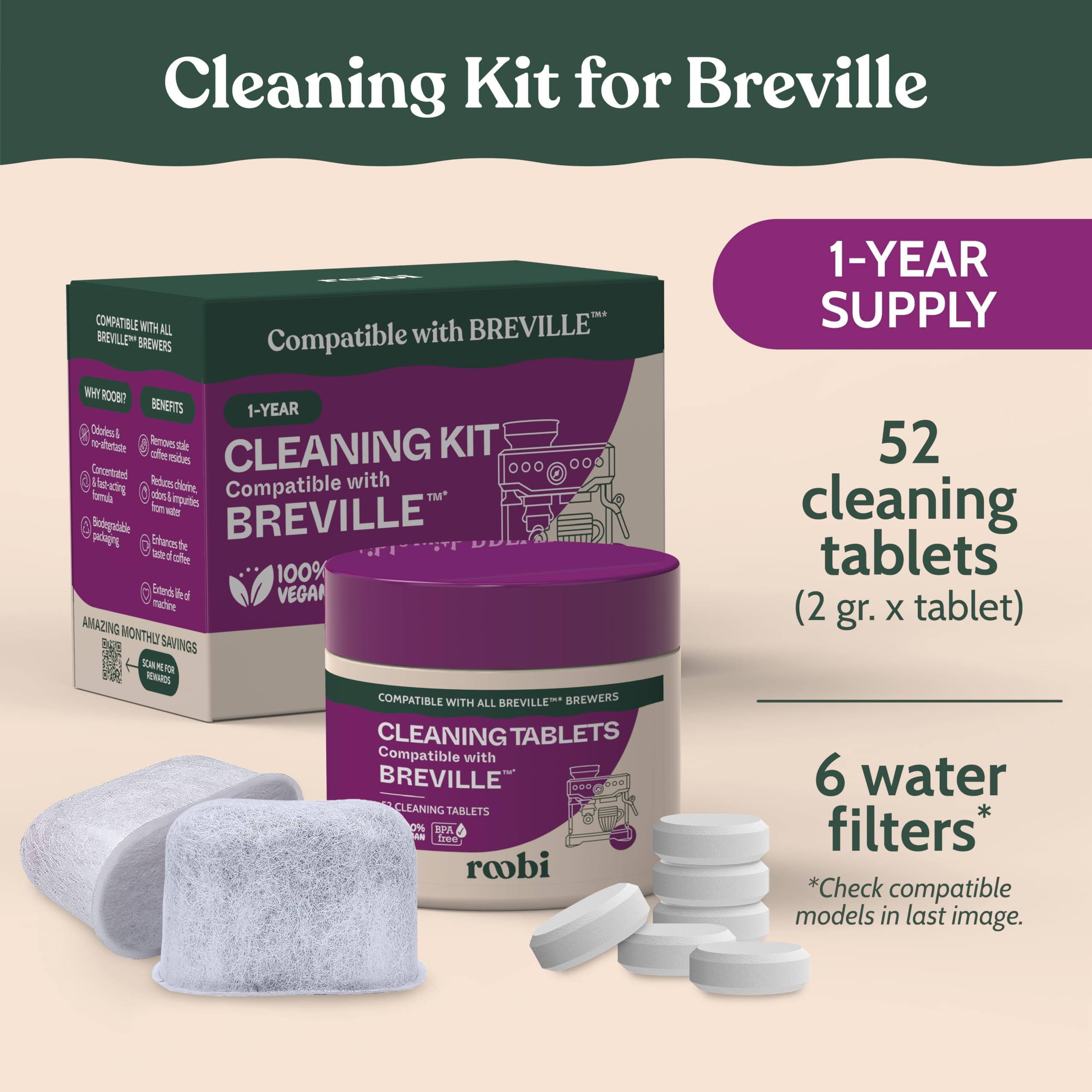 Roobi eco-friendly packaging highlighting carbon-neutral kit