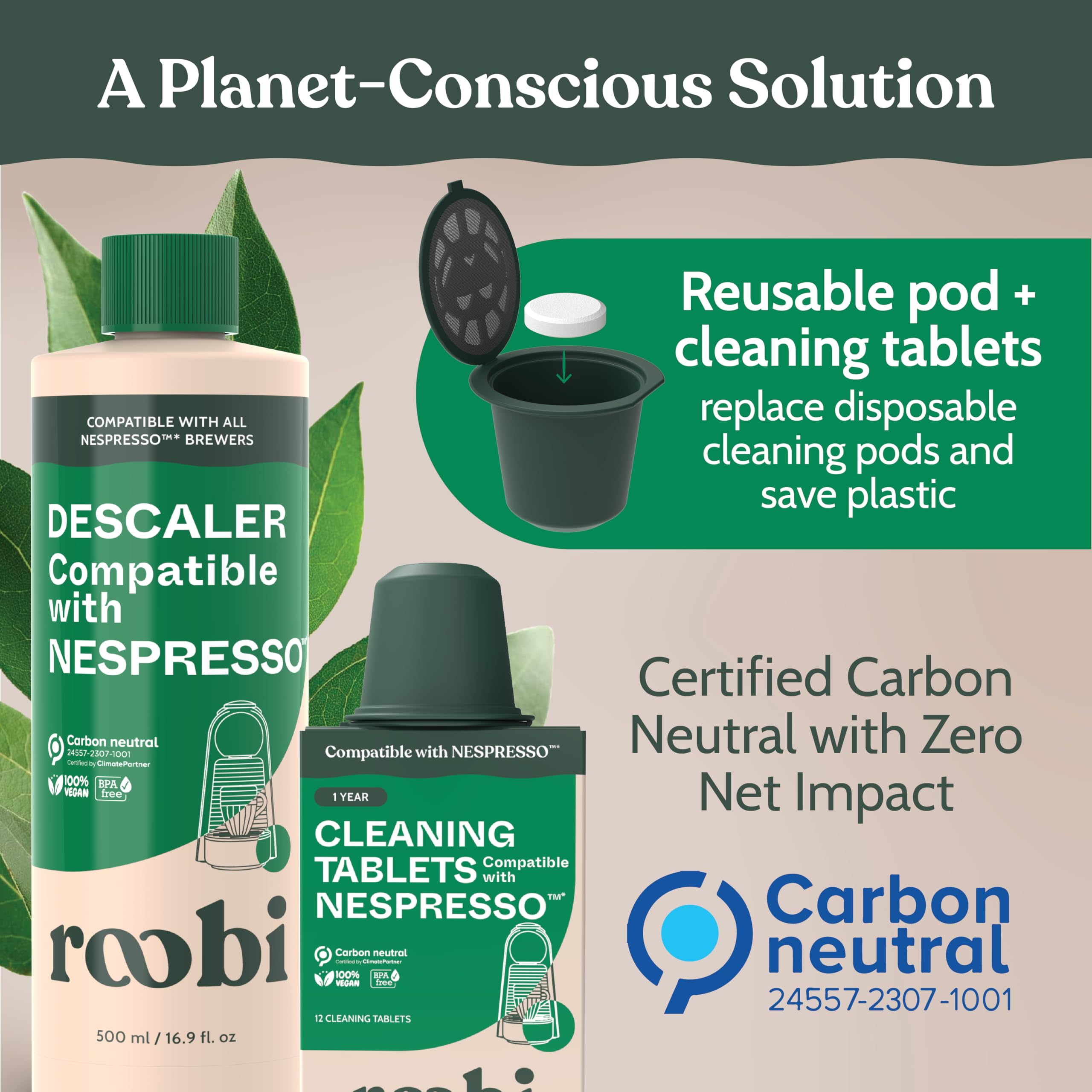 Roobi eco-friendly packaging emphasizes sustainable cleaning solution