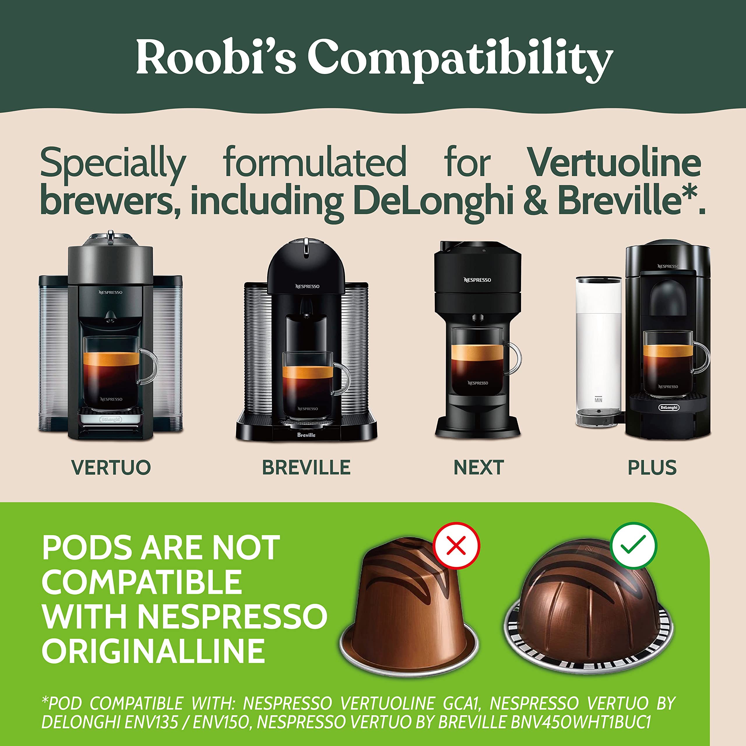 Roobi Vertuo compatible six-month kit label indicates long-term plan