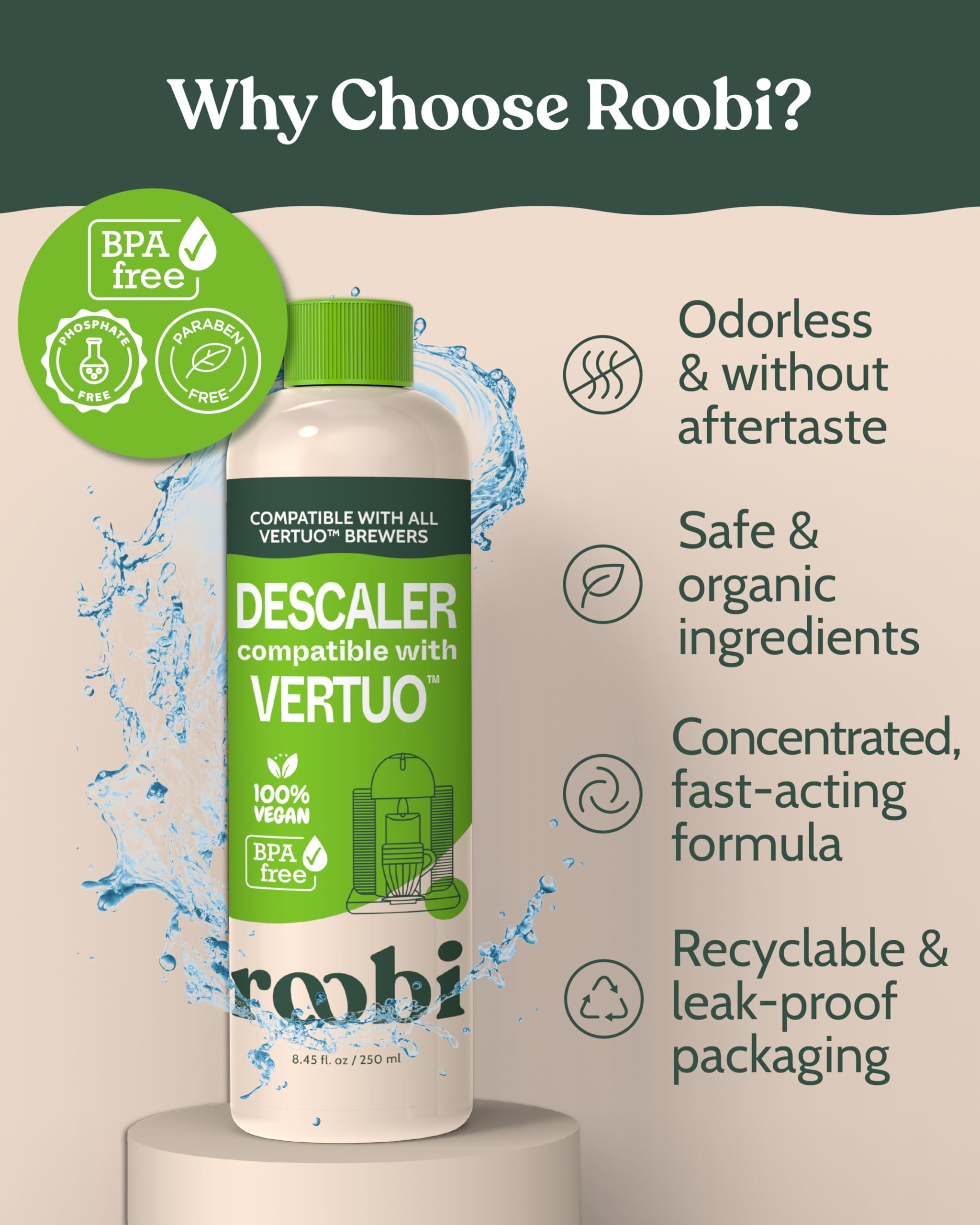 Roobi Api Roobi Nespresso Vertuo Descaling Solution – Eco-Friendly, Carbon-Neutr ...