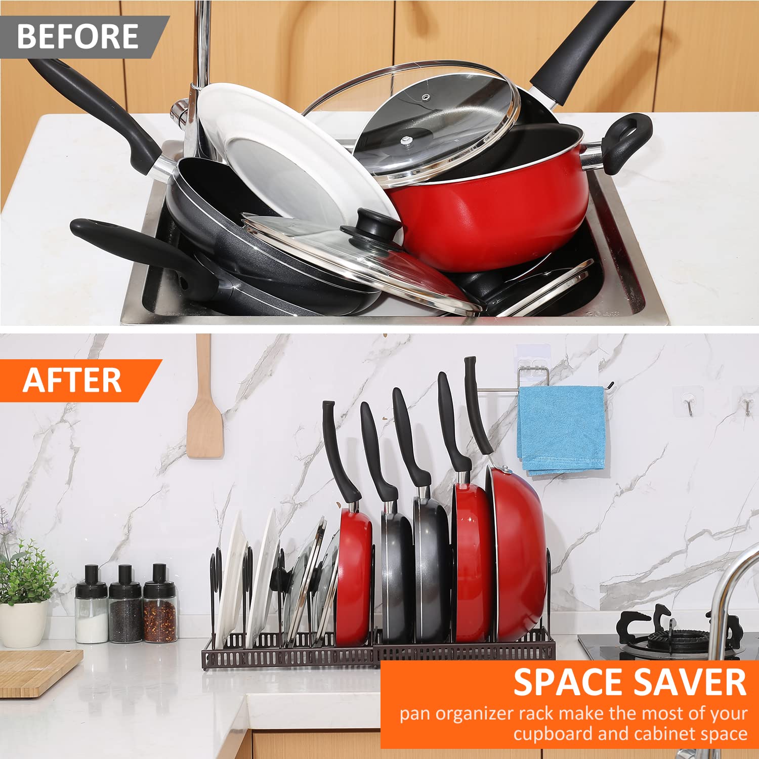 ROOHUA silicone pads protect cabinet countertops during use