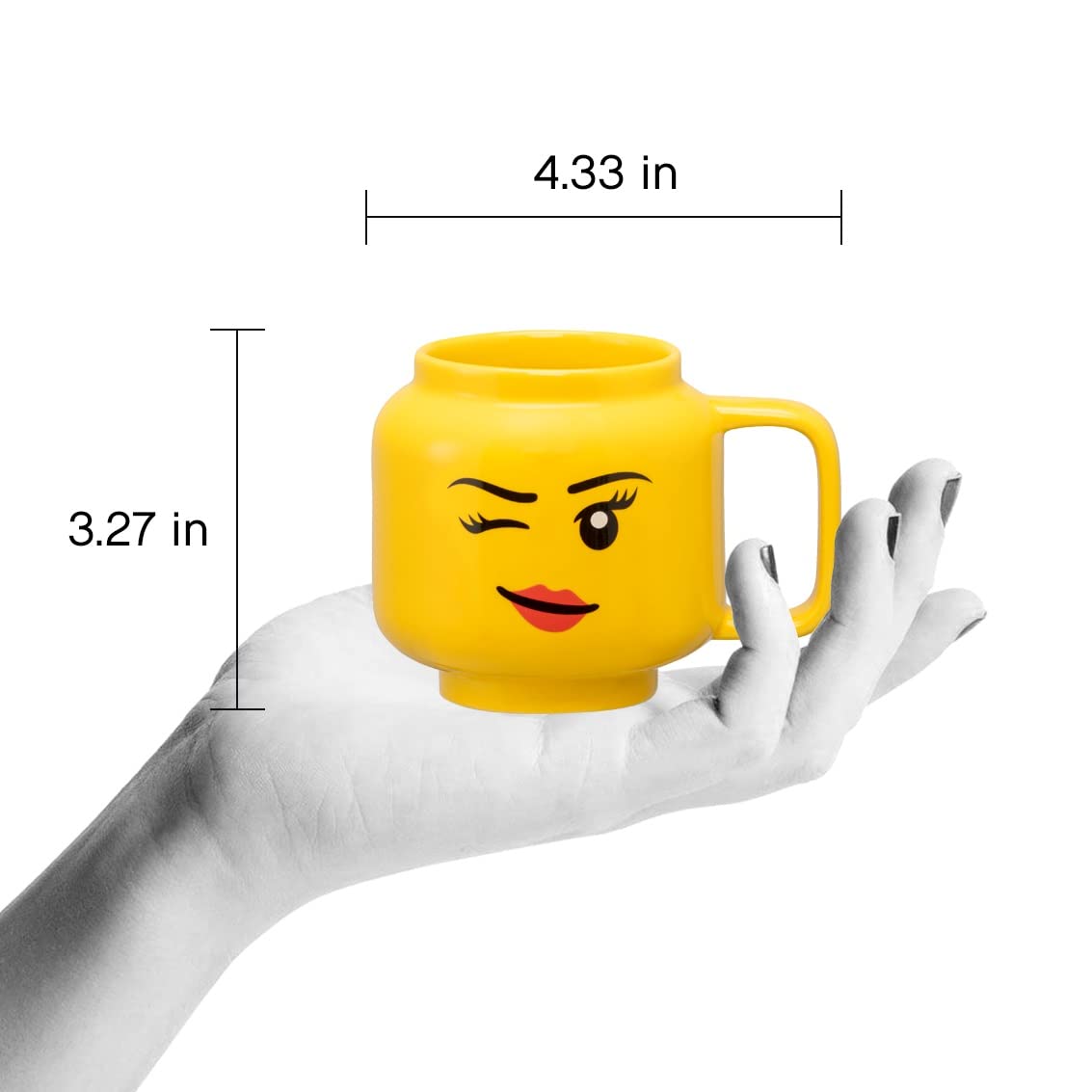 Room Copenhagen Lego mug shows classic yellow minifig head for fun coffee.