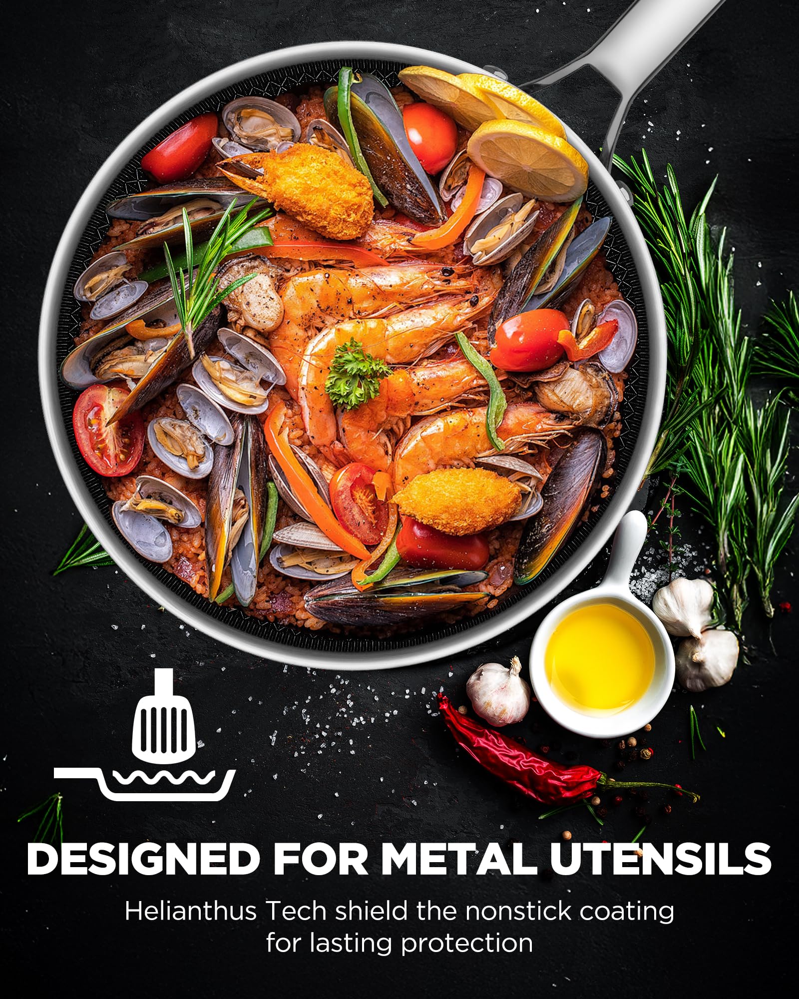 Roomena dishwasher-safe nonstick surface simplifies cleanup after meals.