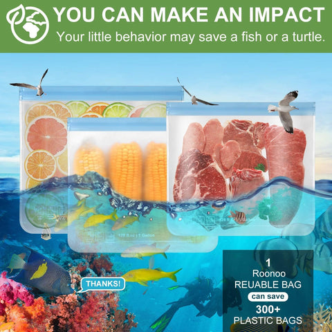 ROONOO eco-friendly reusable bags reduce disposable plastic waste.