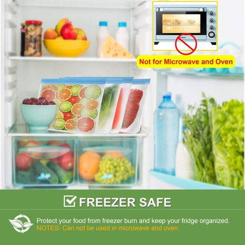 ROONOO freezer bags ideal for marinating, freezing, and portioning.